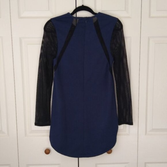 NEW Tobi "Mesh You Lots" Navy Shift Dress - Picture 6 of 13